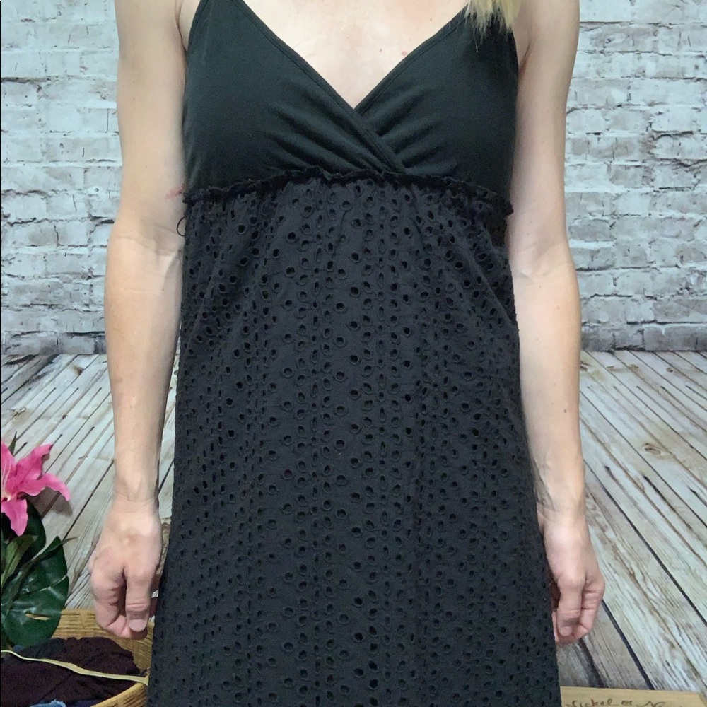 ‼️ROXY Eyelet Black Midi Dress XS‼️